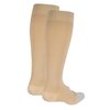 NuVein Medical Compression Stockings, 15-20 mmHg Support for Women & Men, Knee Length, Open Toe, Beige, Medium