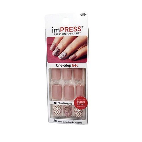 Kiss imPress Manicure Short Length Gel Nails Shimmer