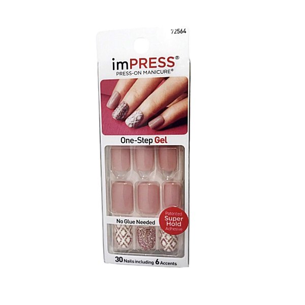 Kiss imPress Manicure Short Length Gel Nails Shimmer