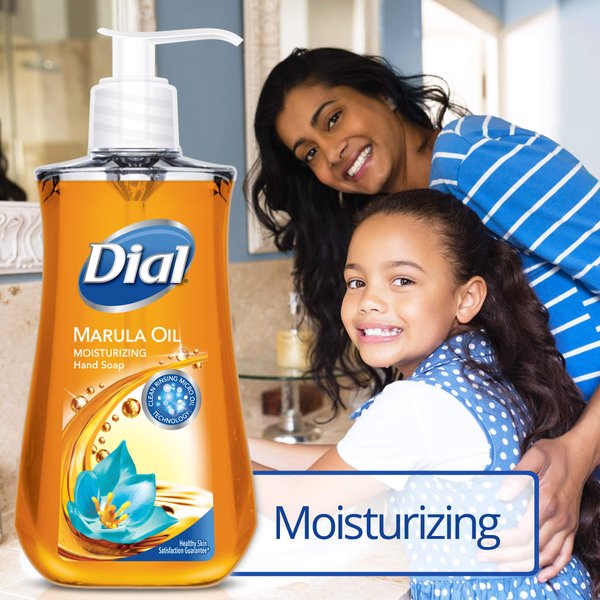 Dial Liquid Hand Soap, Marula Oil, 7.5 Fluid Ounce, Pack of 4