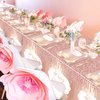 81 Pieces Rose Gold Party Decorations - Rose Gold Party Supplies, Include Dinner Plates, Dessert Plates, Napkins, Rose Gold Tablecloth, Forks for Girl Women Mom Birthday Party Supplies, Serves 20