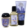 Bath & Body Works Aromatherapy Sleep Lavender Vanilla Travel Gift Bag Set - Body Cream - Body Wash + Foam Bath - Hand Gel Travel Size with a Himalayan Salts Springs Sample Soap.