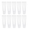 Hariendny 10 Pack Refillable Travel Toothpaste Tube Empty Lip Gloss Tubes 10ml Small Squeeze Bottles Mini Cosmetic Tubes Clear Soft Empty Lip Balm Containers Mini Lipgloss Cream Dispenser