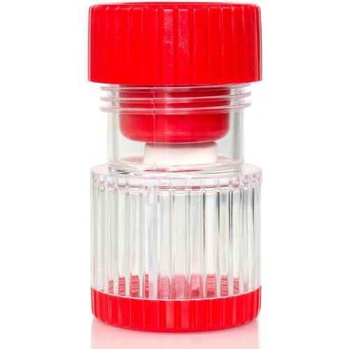 HealthSmart Pill Crusher and Grinder, Crushes Vitamins and Tablets, Holds Up to 2 Pills, With Ergonomic Grips, Red