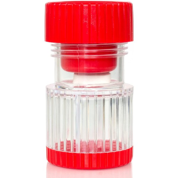 HealthSmart Pill Crusher and Grinder, Crushes Vitamins and Tablets, Holds Up to 2 Pills, With Ergonomic Grips, Red