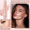 AIUEO Liquid Highlighter Makeup Glitter Contour Makeup Shimmer Oil for Face & Body,Long Lasting Highlighter Luminous Lotion,Multi-Use Body Highlighter Glitter Shimmer Oil-Rose Gold