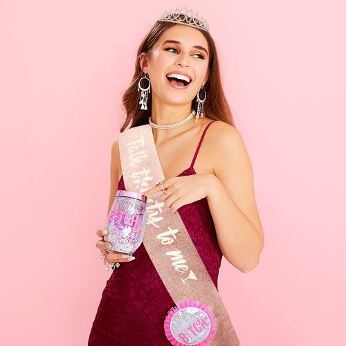 AOPRIE Birthday Crown for Women 30 Talk Thirty To Me Birthday Sash for Women Girls Rose Gold Birthday Tiara 30th Birthday Gifts Her Him Decoration for Women Princess Crown Rhinestone Headband Happy