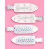xo, Fetti Bride Beauty Clips - 4 pc | Bachelorette Party, Blue White Bridal Hair Clip, Wedding Get Ready With Me, Bridal Shower Favor, Wedding Accessory