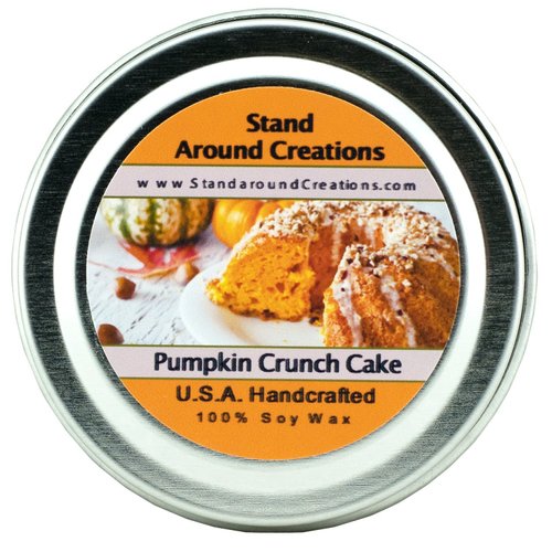 Stand Around Creations Soy Candles - Scent: Pumpkin Crunch Cake 2oz White