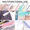 HOFASON 6 Pack Nail Brush for Cleaning Fingernails, Nail Brush Handle Grip Brush for Nail and Toenail Foot, Nail Dust Brush Manicure Pedicure Tools Scrubbing Brush Women Men Home Salon (Macaron)
