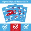 Wiooffen 96 Pcs Airplane Plates Airplane Birthday Party Decorations Plane Plates Blue Sky Plates Two Fly Paper Plates Napkins Party Supplies Baby Shower Airplane Theme Favors for Kids Serves 24 Guests