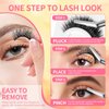 Generic Lash Buddy Self-adhesive Eyelashes,3 Pairs Self-Sticking False Eyelashes Natural Look, No Glue, Three Different Types Waterproof Natural Long Thick Style Lashes for Women