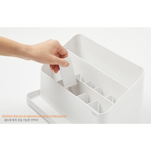 BGOmakeit Made in Korea Office supplies neat Desk Organizer storage (Desktop holder white)