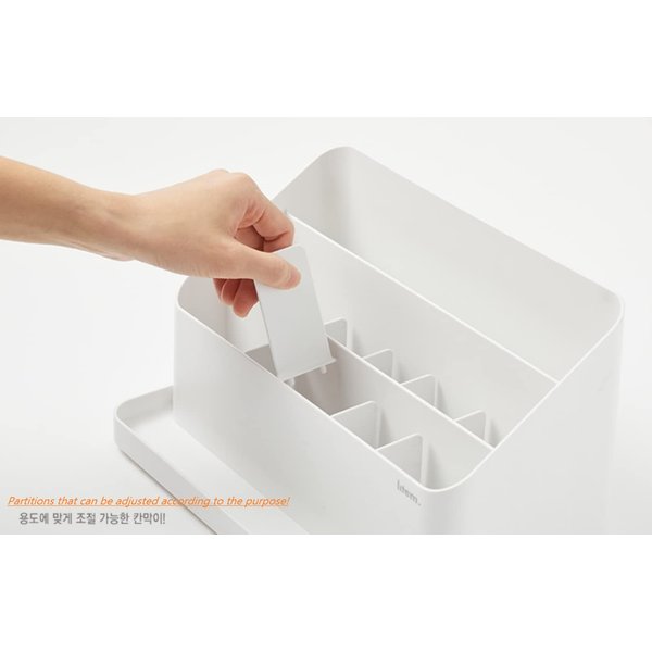 BGOmakeit Made in Korea Office supplies neat Desk Organizer storage (Desktop holder white)