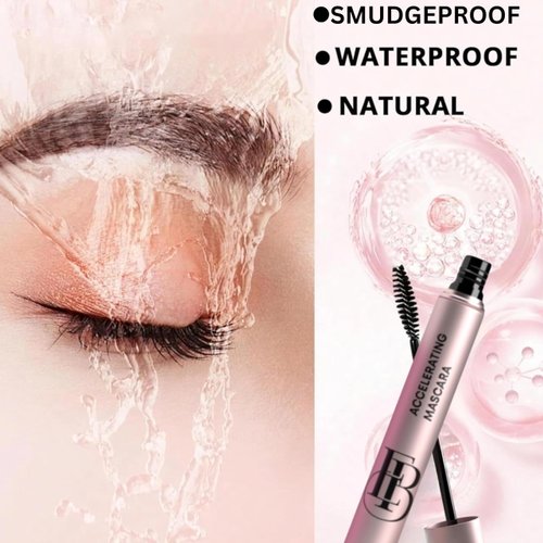 Eirene Beauty Korean Oil Free mascara,Waterproof Mascara, Accelerating Mascara, Lengthening Mascara, 3D Fibre Lash Mascara, Volumizing, Smudge-Proof, Vegan Formula Mascara 6ml