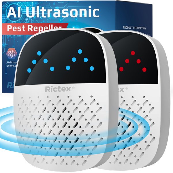 Ultrasonic Pest Repeller Plug-in: Mice & Rodent Repellent Indoor – Electronic Rat Repellent for Home, Get Rid of Roaches, Bugs, Mosquitoes, Ants & Flies – Safe & Humane, 2-Pack, Patent Pending