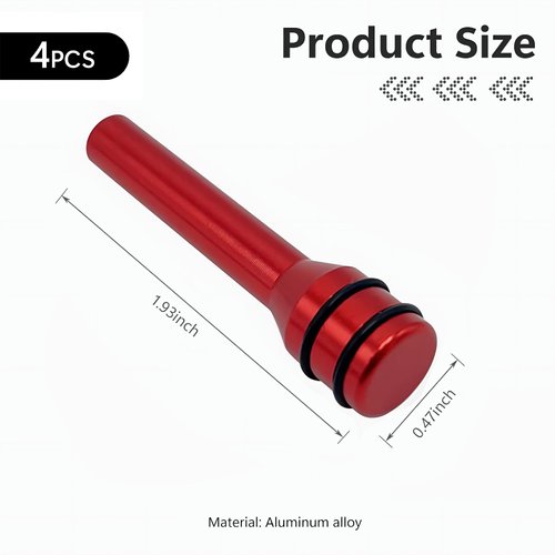 Yumfugu Pack-4 Car Door Lock Knobs, 1.93" x 0.47" Personalized Inner Door Lock Pull Pins, Car Inner Door Pull Pins Decor, Universal for Most Cars, Trucks, SUVs (Red)