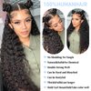 Lianlian Deep Wave Bundles Human Hair Weave single Bundles Deep Curly Brazilian Virgin Hair Wet And Wavy Bundle 12A Grade Unprocessed Human Hair Extensions 22Inch Natural Black Color