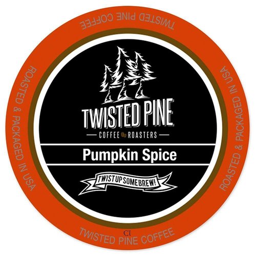 Twisted Pine Pumpkin Spice Flavored Coffee, Single-Serve Cups for Keurig K-Cup Brewers, 24 Count