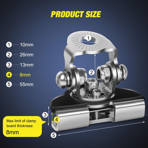 LED Light Bar Mounting Bracket, Nilight 2PCS Universal Adjustable Pillar Hood Led Work Light Mount Bracket Clamp Holder for Off Road Jeep Truck SUV Installing Without Drilling, 2 Years Warranty