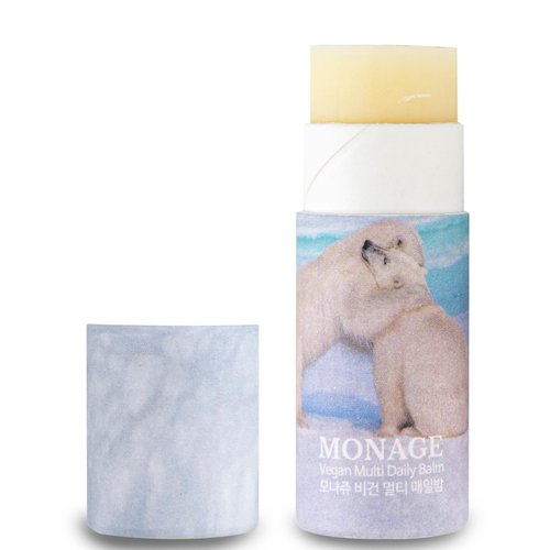 MONAGE Korea Vegan & Nourishing & Moisturizing Lip Care Made from 100% Natural Ingredients, Organic Moisturizer for Dry, Cracked Lips & Skin, Everyday Lip Balm, Daily, 0.38 Ounce