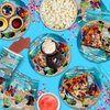 Shark Birthday Party Supplies - Ocean Animal Theme Party Supplies - Coral Reef Party Supplies | Tableware Set Includes Plates, Napkins and Cups | Kit for 16