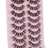 Individual Lashes Extensions Natural Look Cluster Lashes Wispy DIY Open Eyes False Eyelashes 80pcs D Curl Lashes Strips for Self Application at Home, 10 Pairs