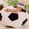 OurHonor Plush Soccer Ball, 11.8" Soft Soccer Stuffed Toy Soccerball Throw Pillow Fluffy Football Plushies Toy Sport Gift for Boy & Girls Chrismas Decor