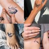 Ooopsiun Semi-Permanent Tattoos for Women Girls - Realistic Mountain Butterfly Temporary Tattoos/Waterproof/Lasts 1-2 Weeks/Fades Naturally/Body Art Stickers
