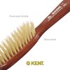 Kent LR23 Finest Ladies Narrow Style, Danta Wood, Pure White Bristle Hair Brush - Short to Medium Length Hair, Handbag Sized