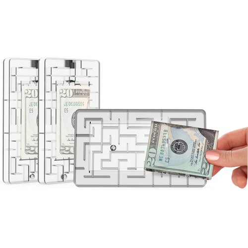 Money Puzzle Box, Money Maze Gift Holder, Fun Way to Give Cash as a Gift - Stocking Stuffers for Kids and Adults (3 Pack)