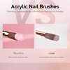 MelodySusie 3Pcs Acrylic Nail Brush Set, Size 8/12/14 Professional Nail Brushes for Acrylic Application Acrylic Powder Nail Extension and 3D Nail Carving for DIY Home Salon Nail Manicure Tool