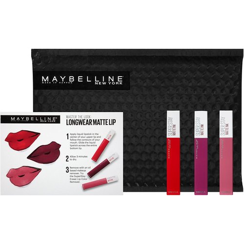 Maybelline Superstay Matte Ink Liquid Lipstick 3 Piece Gift Set
