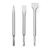 SDS-Plus Hammer Drill Chisel Set, Rotary Hammer Bits Set,3PCS Including Point Chisel, Flat Chisel, Cranked Chisels with Carry Case