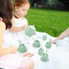 MCGMITT Silicone Tea Set, Tea Party Set for Little Girls Boys, 15 Pcs BPA Free Dishwasher Safe Pretend Tea Set for Toddlers Kids Age 3-6, Cute Toy Kitchen Accessories for Children Birthday Gifts