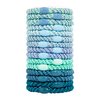 L. Erickson Grab & Go Pony Tube - Corsica- 15 Pack Ponytail Holder Hair Ties