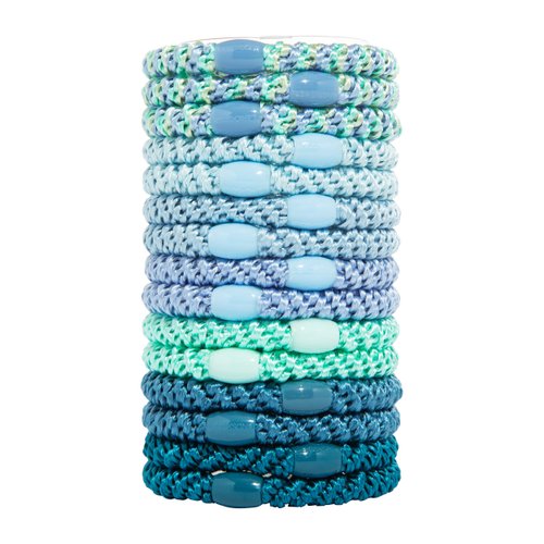 L. Erickson Grab & Go Pony Tube - Corsica- 15 Pack Ponytail Holder Hair Ties