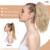 SARLA Short Ponytail Extension Claw Clip in 13 Inch Fluffy Synthetic Curly Wavy Pony Tail Hairpiece for Women Dirty Blonde