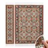 iLAND Miniature Dollhouse Accessories of Woven Dollhouse Rug 9.4” x 5.7” 9.2" x 1.8" for Dollhouse Furniture on 1/12 Scale and Dolls 3” - 12” (2pcs Spring)