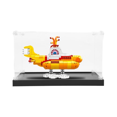 ICUANUTY Acrylic Display Case for Lego 21306 Yellow Submarine, Dust-Proof Display Box for Lego 21306, Size: 14.9x7.87x7.87 inch (NOT Included The Model)