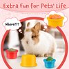 SKYWHALE Bunny Toys, Stacking Cups for Rabbits, 8PCS Stackable Plastic Pet Nesting Snack Cup, Chinchilla, Guinea Pig and Parrot Enrichment Toys for Hiding Food and Playing