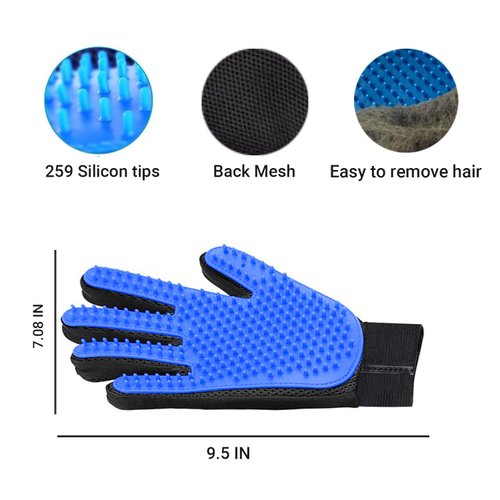 Pet Grooming Glove Pet Cleaning Brush Glove Pet grooming Massage gloves Perfect hair remover election commendable Brush Glove which is more Comfortable for Dog,Cat,Rabbit with pet animal with fur (short and long) along with nice design looks like five fin