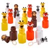 Playbees Zoo Animal Bubbles - 24 Pack - Safari Party Favors, Bulk Mini Wand Bottles - Jungle Zoo Characters for Kids