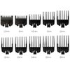 gofidin 10Pcs/Set Hair Clipper Combs Guide Kit 1.5-25mm Plastic Hair Trimmer Guards Barber Replacement Parts Universal Hair Salon Tool