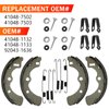 Rear Brake Shoes Springs Pins Left&Right for Kawasaki Mule 3000 3010 3020 4000 4010 KAF620 KAF950 Diesel 2001-2021