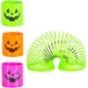 The Dreidel Company Halloween Coil Spring, Jack-O-Lantern Circle Shaped Coils, Party Favor for Kids, 1.4" (35mm) (48-Pack)