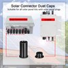 ELFCULB Solar Panel Plug Caps Weather Resistant Dust Male and Female Cap for Solar Panel Connector (6 Pairs)