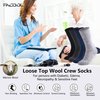 Facool Diabetic Socks for Men Women, Soft Merino Wool Light Non Binding Loose Top Quarter Long Socks, 3 Pairs Multicolor (Black, Light Grey, Navy Blue), US Women 8.5-12 / US Men 7.5-11