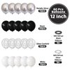 Funhot Black and Silver Balloons Set, 60PCS Black Silver Party Balloon, 12Inch Matt Black Latex Balloons Metallic Silver Confetti Balloons for Birthday Engagement Wedding Graduation Party Decoration