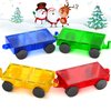 Magnetic Tiles Cars Construction Set: Magnet Bricks Truck Kit Toy for Kids Ages 3-5 4-8 5-7, Magnetic Building Stacking Blocks Cars Montessori Educational STEM Toys Gifts for 3+ Year Old Boys & Girls